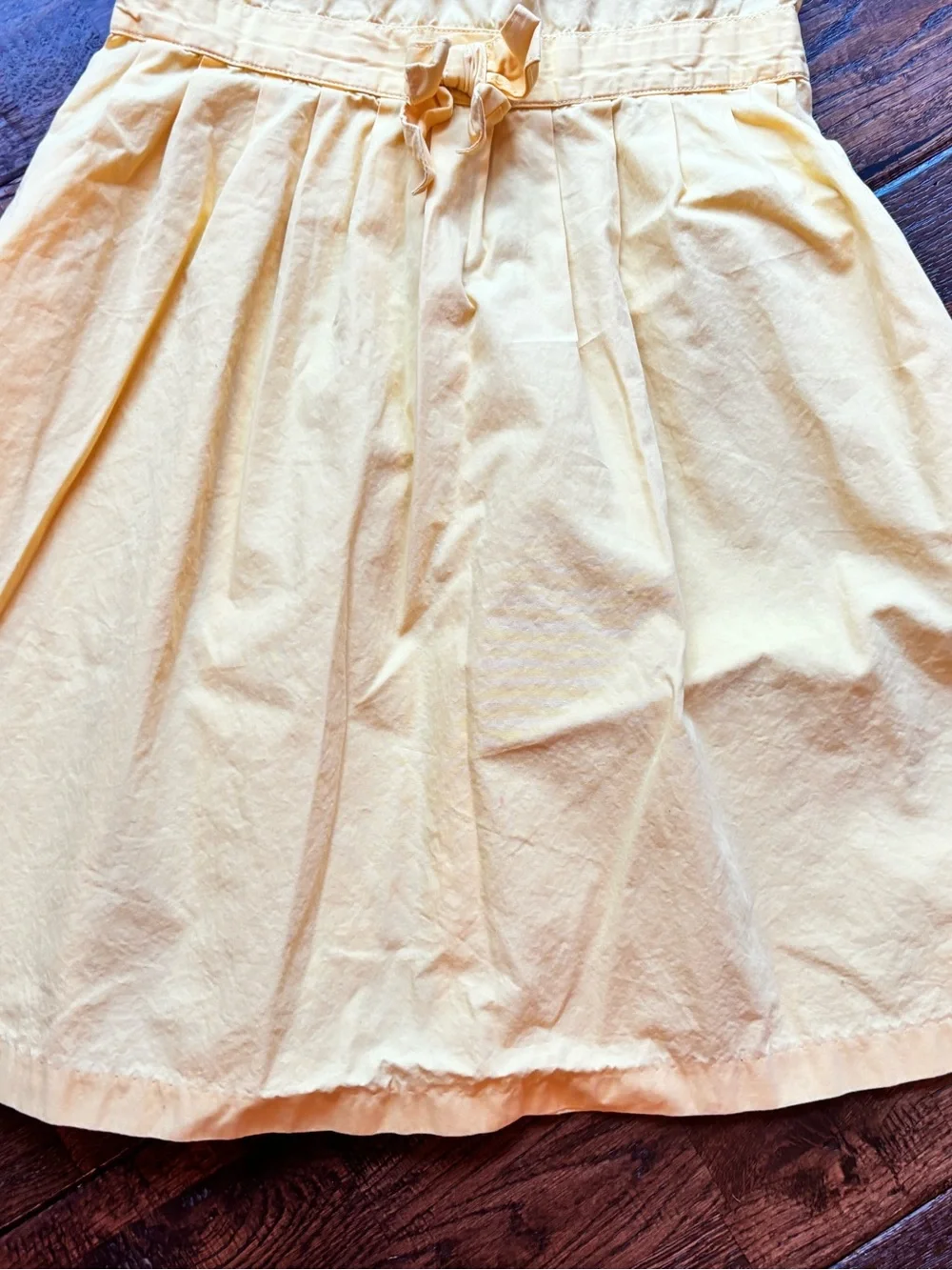 Girls Gymboree Yellow Sleeveless Dress with Lace Collar and Bow size 9